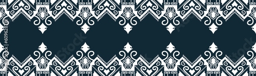seamless pattern abstract ethnic geometric embroidery design repeating background texture in black and white.wallpaper and clothing. EP.88