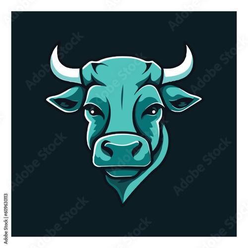 Cow shape mascot logo for beef products company © Rapit