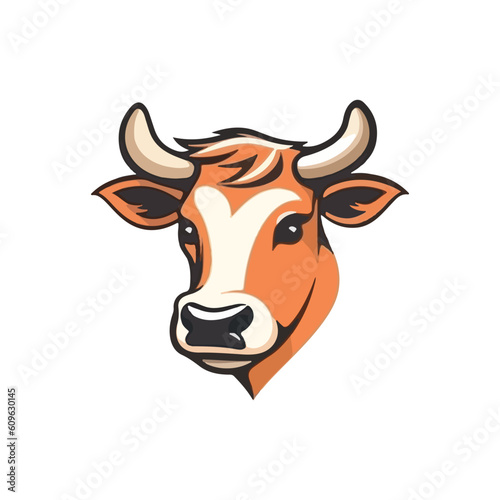 Wallpaper Mural Cow shape mascot logo for beef products company Torontodigital.ca