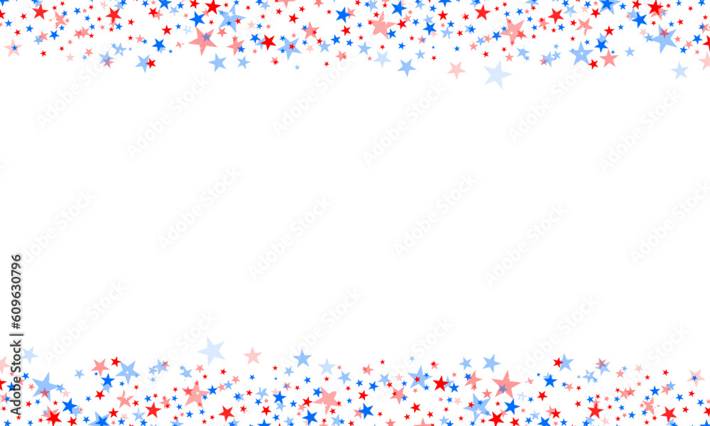 4th of july falling stars background patriotic red white and blue falling stars isolated