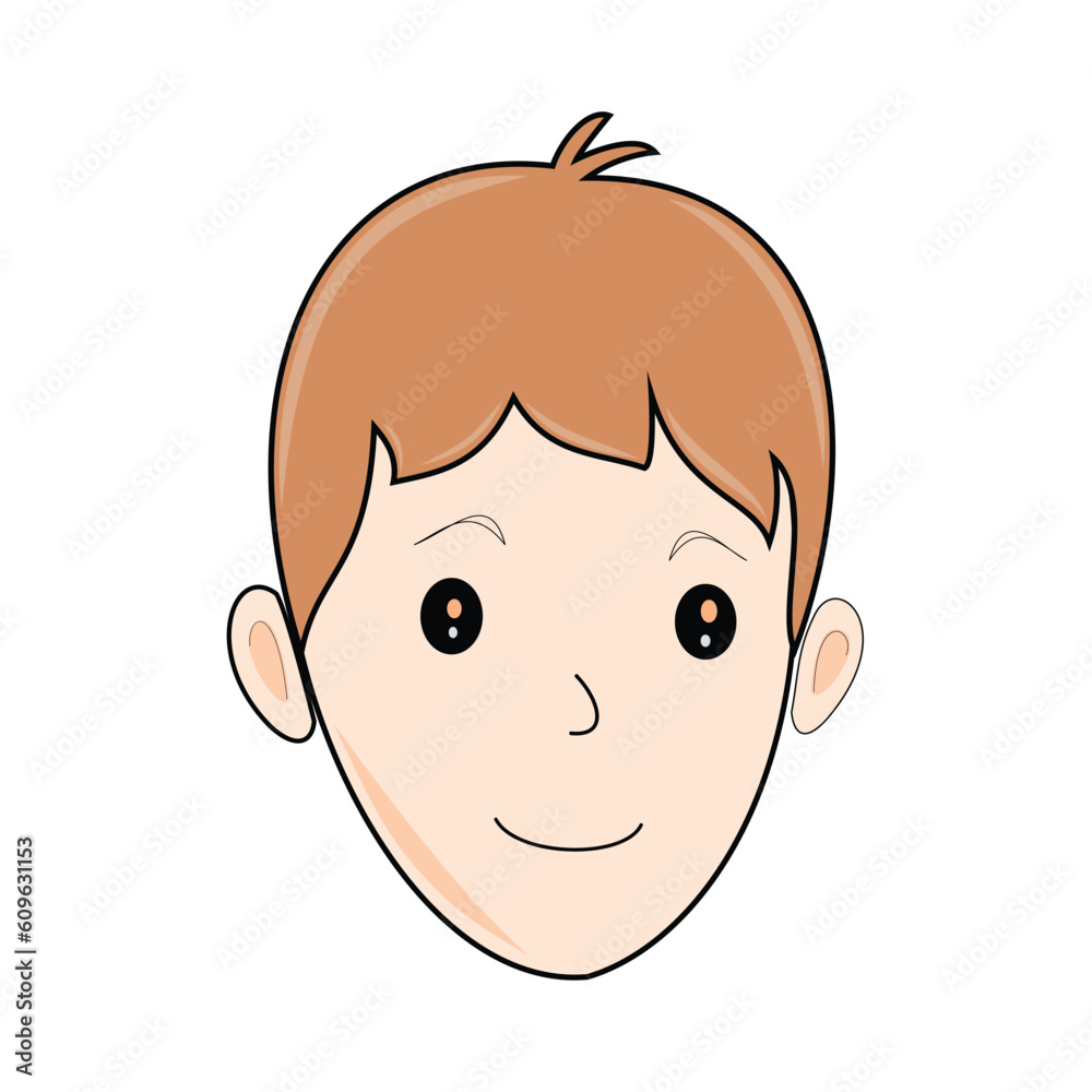 cute boy face cartoon vector illustration graphic design vector illustration graphic design