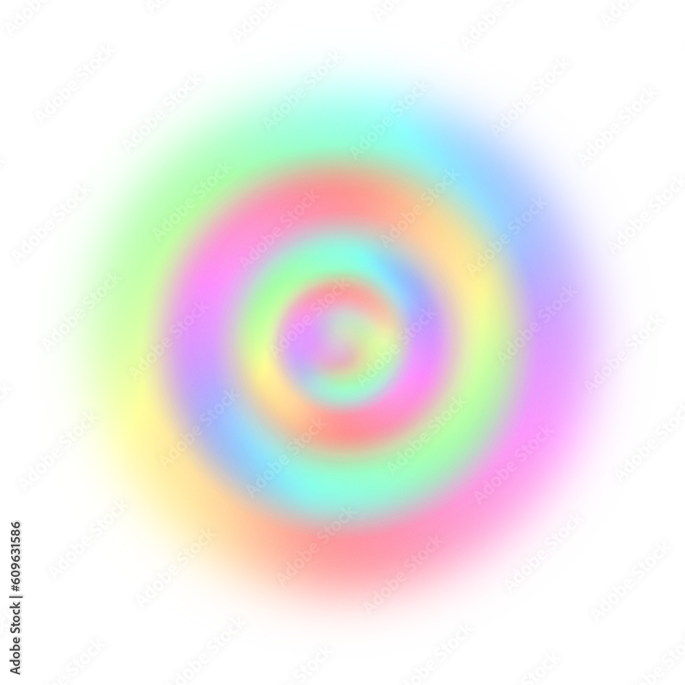 Abstract iridescent hypnotic portal or vortex effect on transparent background Abstract iridescent hypnotic portal or vortex effect on transparent background