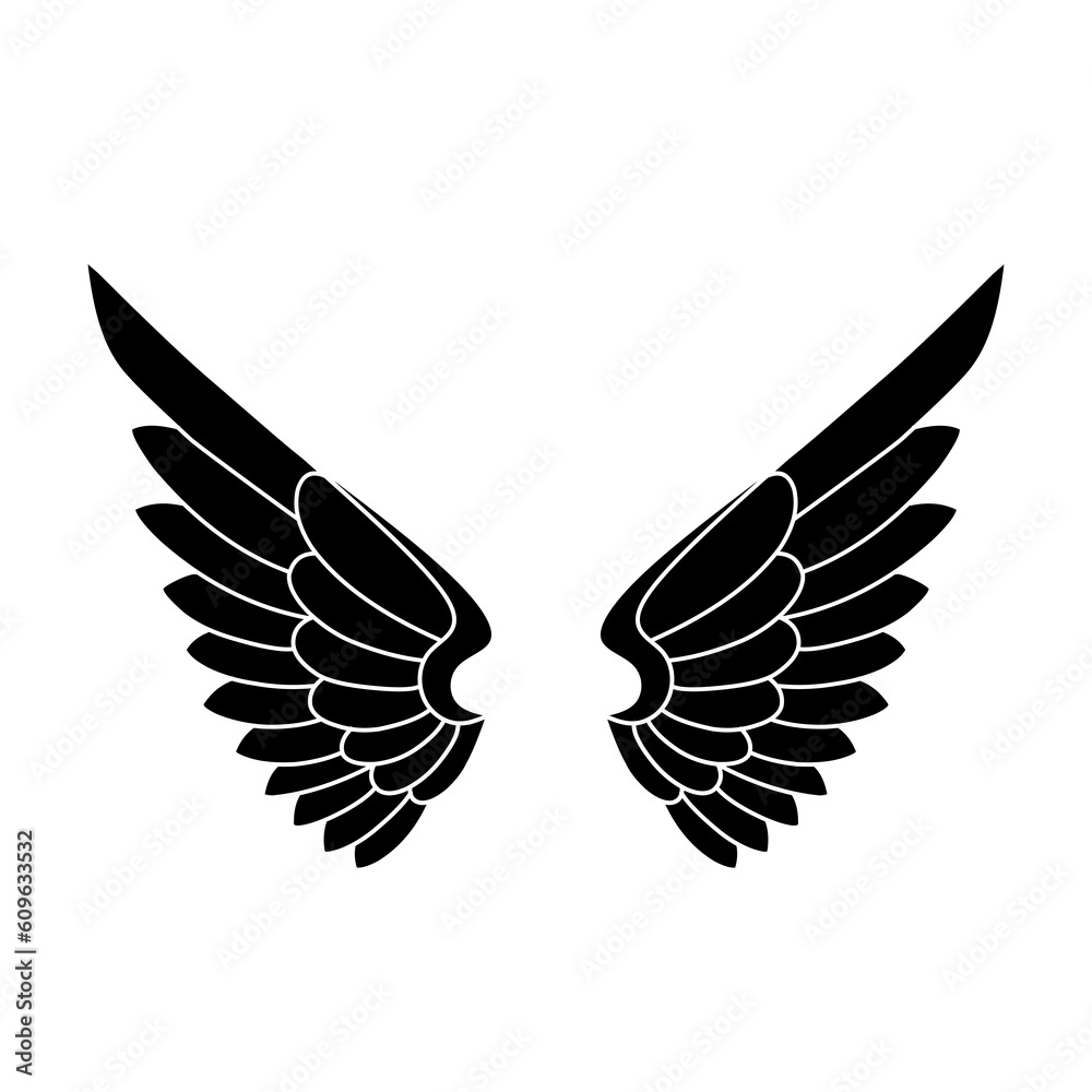 vector angel wings tribal tattoo vector angel wings tribal tattoo