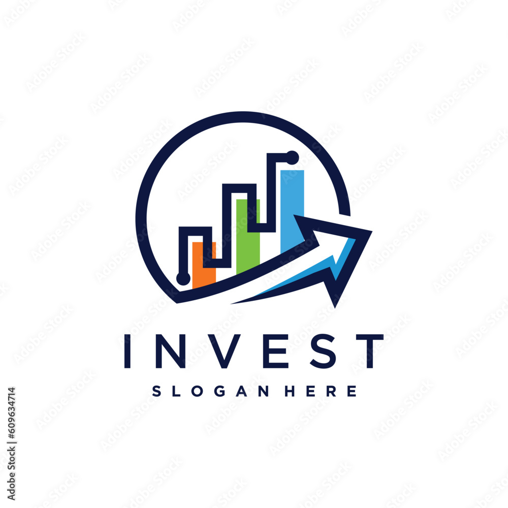 Investment logo vector with modern creative idea