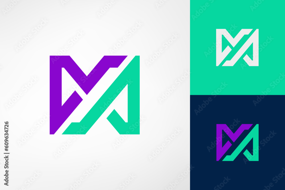 MA or AM monogram with a unique, geometric and sharp style. A logo that looks modern, masculine, and bold. This logo is suitable for personal brand logos, art, fashion, etc. MA or AM monogram with a unique, geometric and sharp style. A logo that looks modern, masculine, and bold. This logo is suitable for personal brand logos, art, fashion, etc.