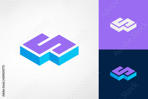 SW or WS isometric monogram. A 3d style logo but still simple and modern. Suitable logo for real estate company, personal brand, industrial, construction, etc.