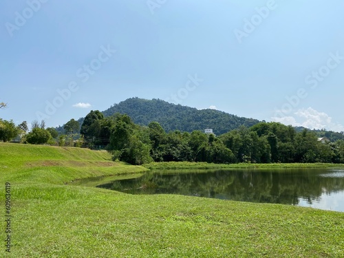 Wallpaper Mural taman tasik millenium in Malaysia. Natural hills garden lake togther Torontodigital.ca