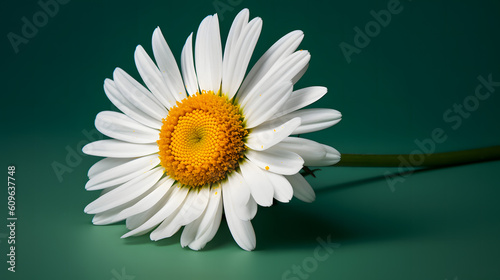 daisy flower on green background Generative Ai