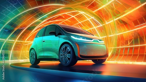 Electric car display, generative ai