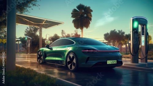 Electric car display, generative ai