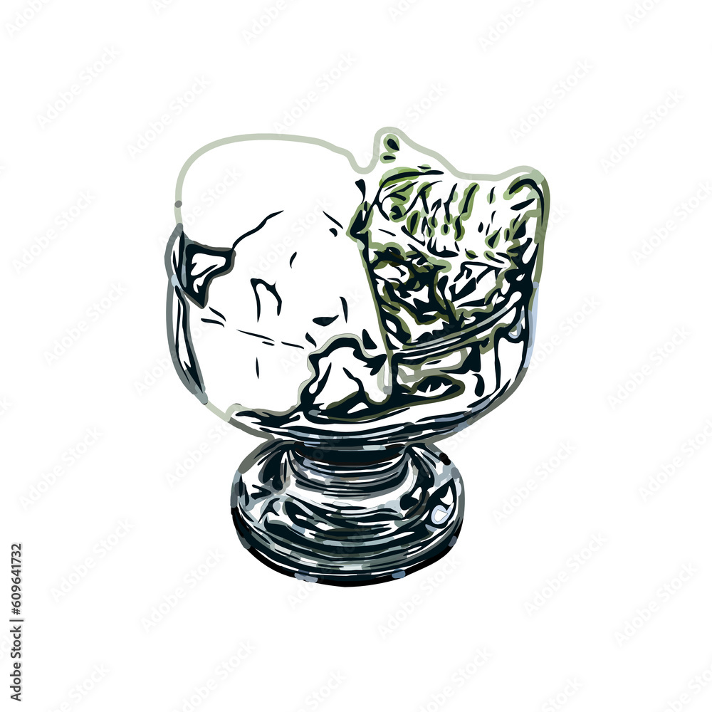 color sketch of ice cream with transparent background color sketch of ice cream with transparent background