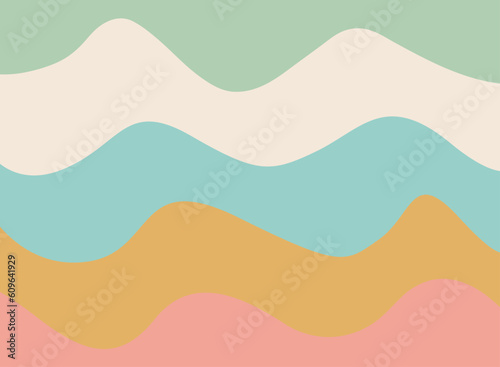 elegant soft color background line wave 