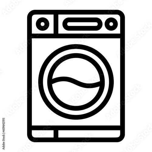  Washing Machine,  Laundry appliance, Clothes washer, Spin cycle, Washing programs Icon lineal