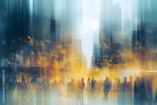 Dynamic city environment. Multiple exposures. Abstract business background © Vadim