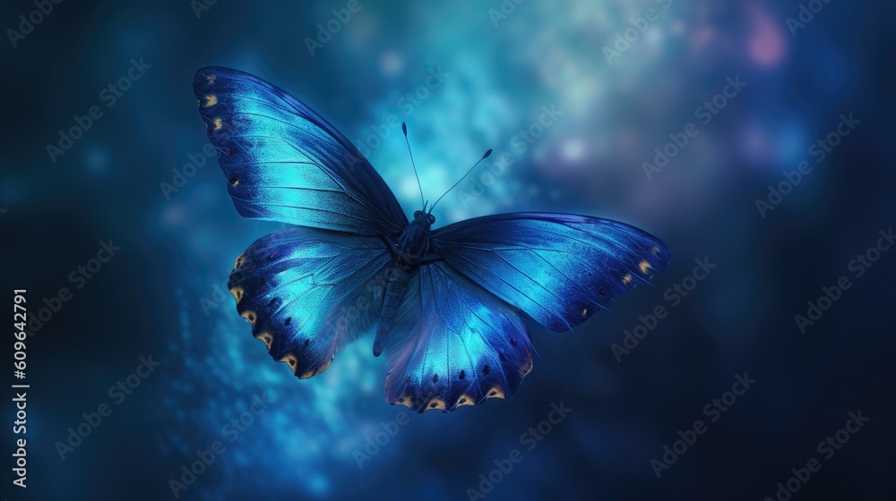 Butterfly blue. Generative AI Butterfly blue. Generative AI