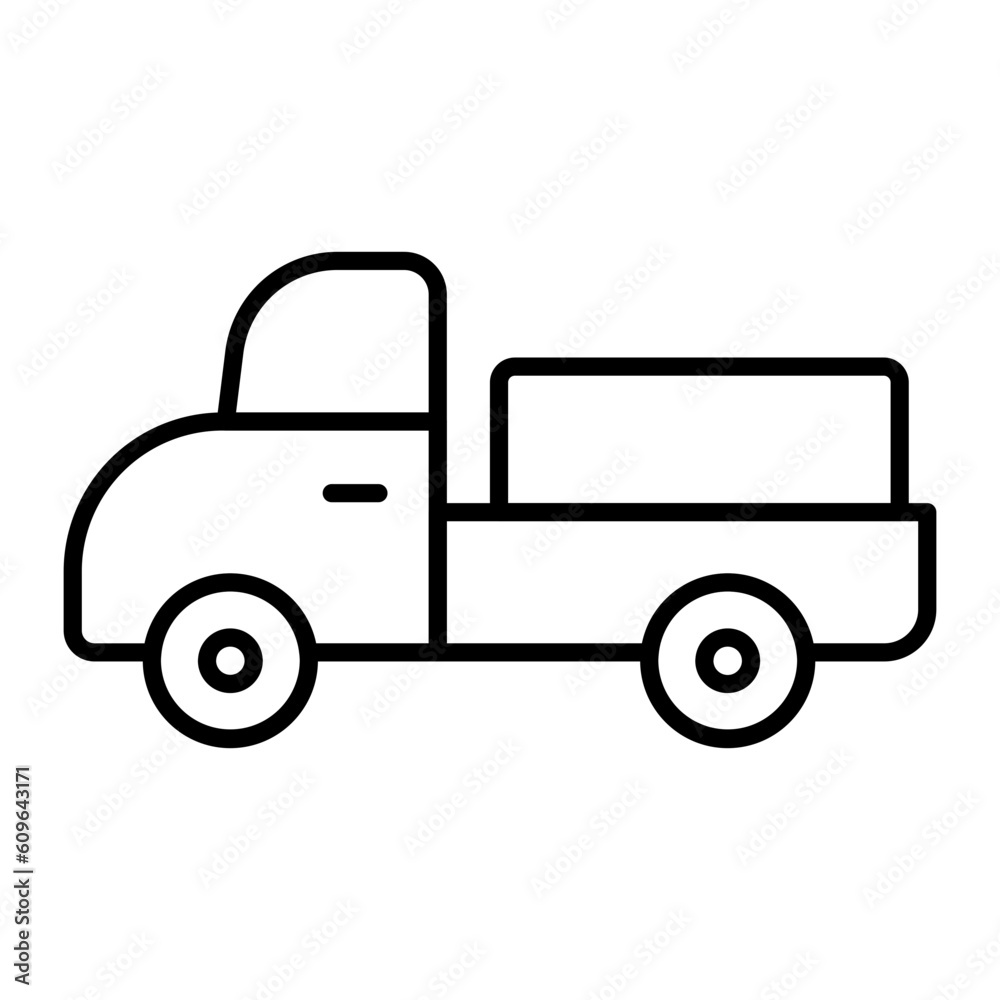 Fototapeta premium Agriculture Van Outline Icon