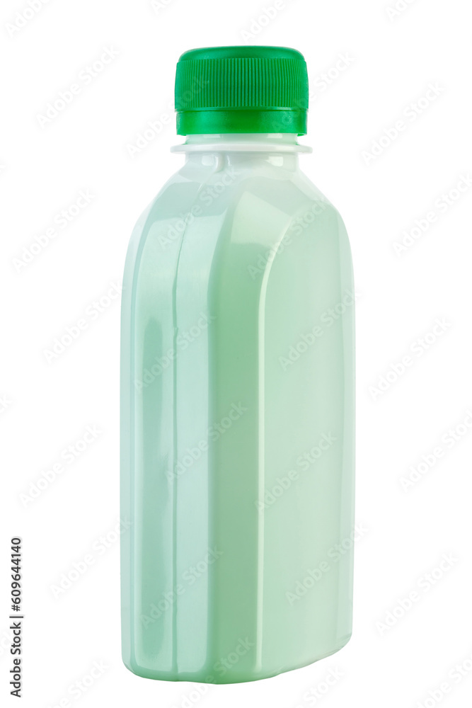 Detergent in a plastic bottle without an inscription, isolated on a white background. Detergent in a plastic bottle without an inscription, isolated on a white background.