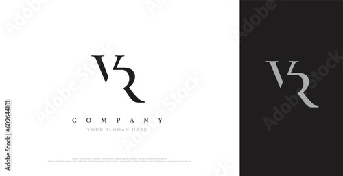 Initial VR Logo Design Vector 