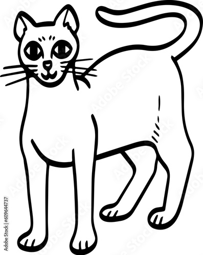 cute cartoon cat drawing.