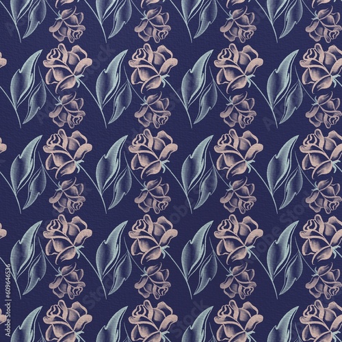 seamless floral pattern rose flowers 