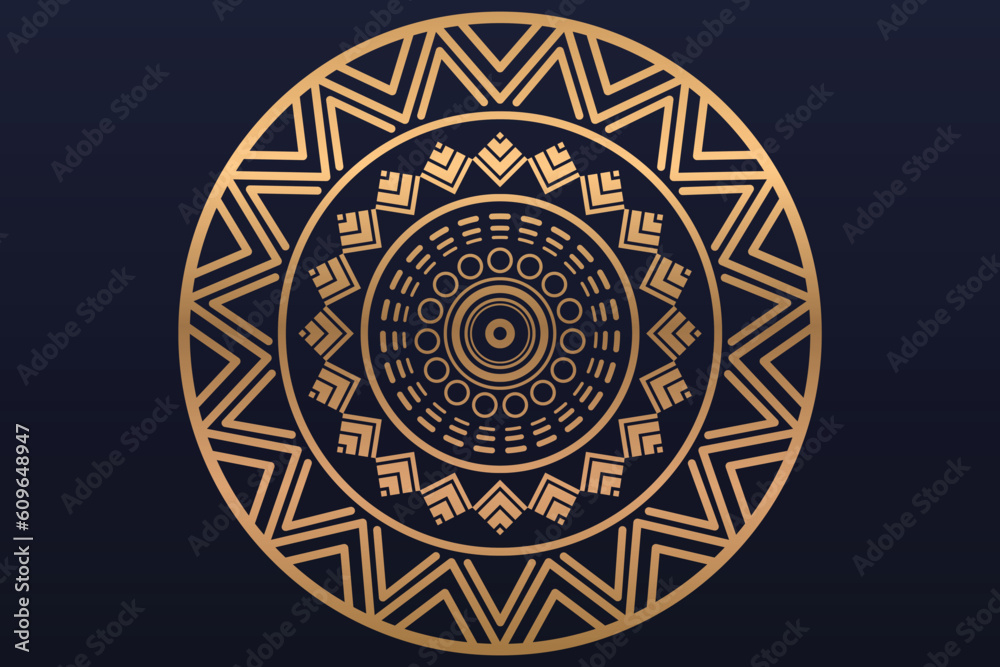 Golden Pattern Mandala 