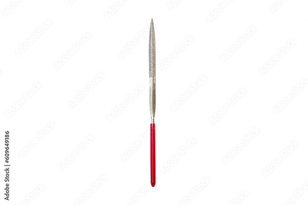 Set of diamond files on a white background Set of diamond files on a white background