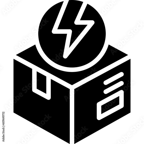 damaged package solid icon