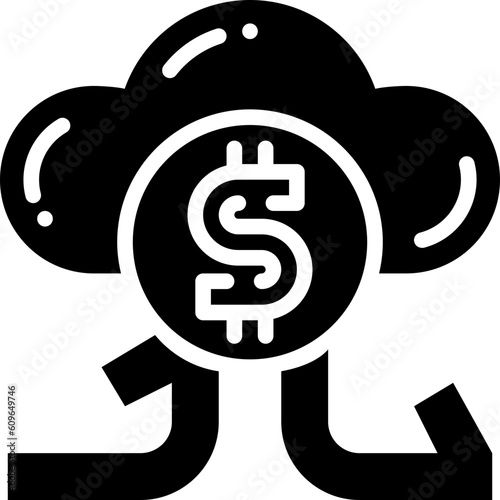 digital money solid icon