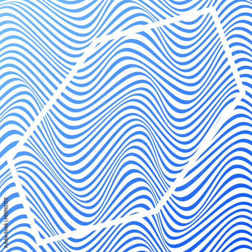 ILLUSTRATION ABSTRACT COLORFUL BLUE GRADIENT WAVY LINE PATTERN BACKGROUND. COVER DESIGN 