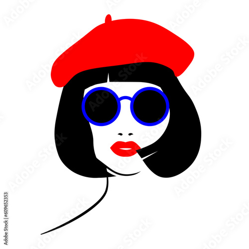 girl in hat and glasses