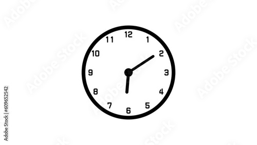 Analog clock spinning animation, alpha channel included.