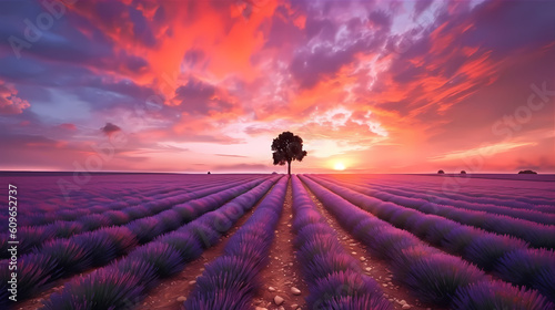  Stunning Lavender Field at Sunset