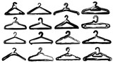 Set collections Grunge hanger icon vector illustration