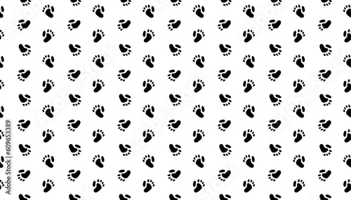 サルの足跡のシームレスなパターン背景
