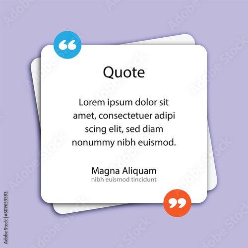 Simple quotes or testimonial blank template