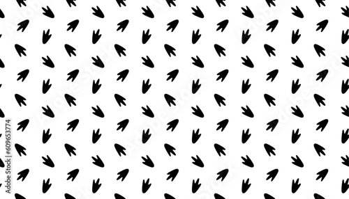 ペンギンの足跡のシームレスなパターン背景