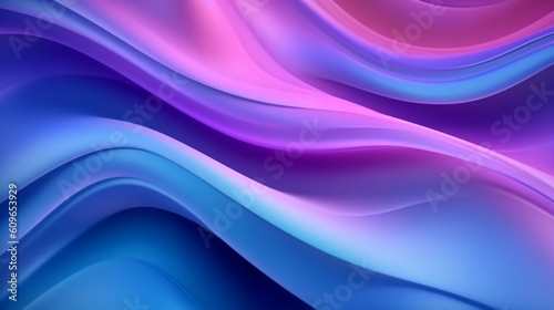 Abstract background design with Purple Blue Wave, Fluid Neon Background, Generative AI
