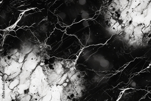 A black and white marble texture, a black and white background design, Generative AI