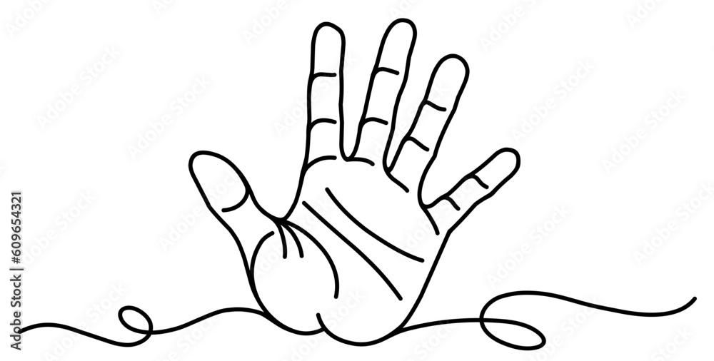Obraz premium Hand line art