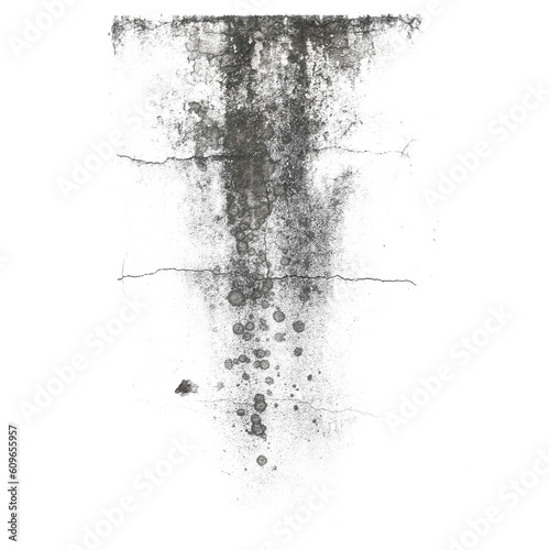 grime stain on the wall cut out transparent background photo