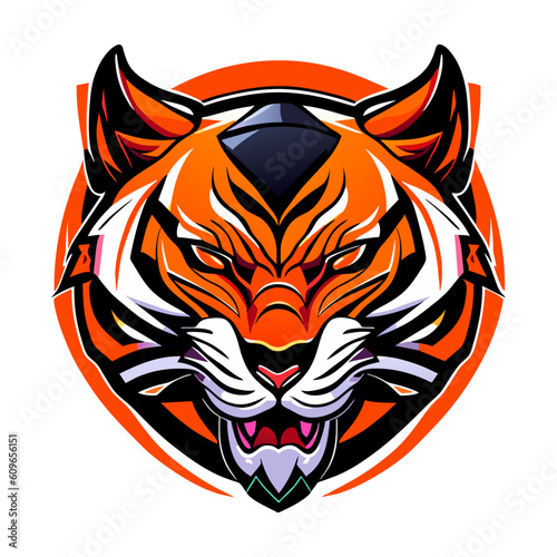 Fototapeta Naklejka Na Ścianę i Meble -  E-Sport tiger Logo Vector.