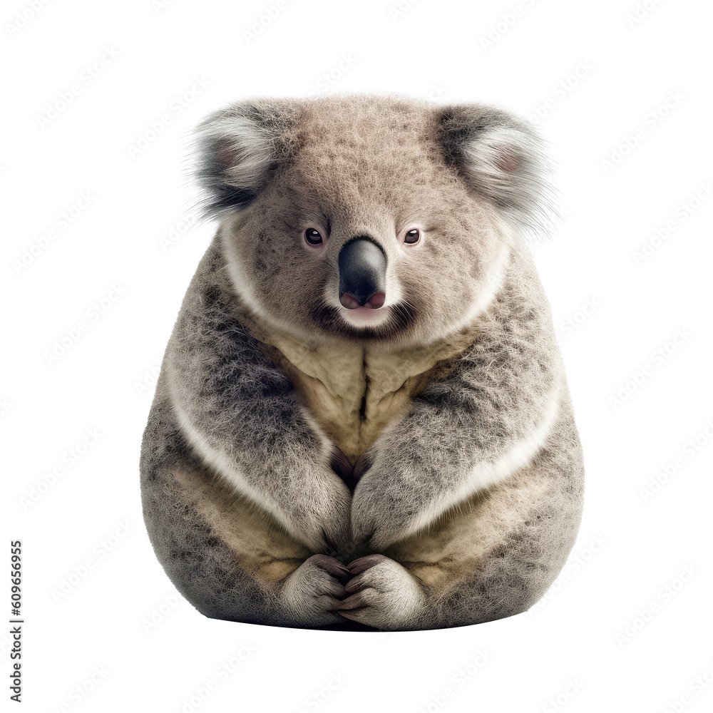 koala looking isolated on white koala looking isolated on white