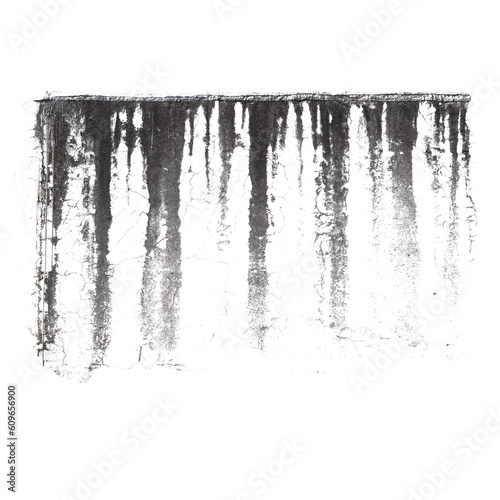 grime stain on the wall cut out transparent background