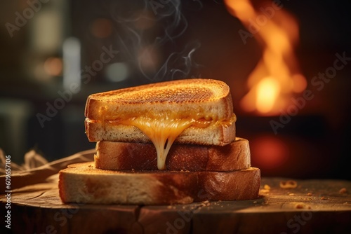Perfectly Grilled Sandwich with Melted Cheese