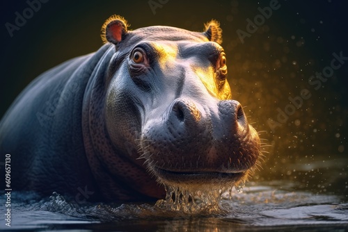 Adorable Baby Hippo Exploring Its Natural Habitat