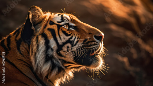 tiger in detailed view created with Generative AI technology