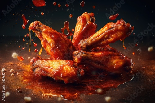 Fotografia Spicy Hot Chicken Wings
