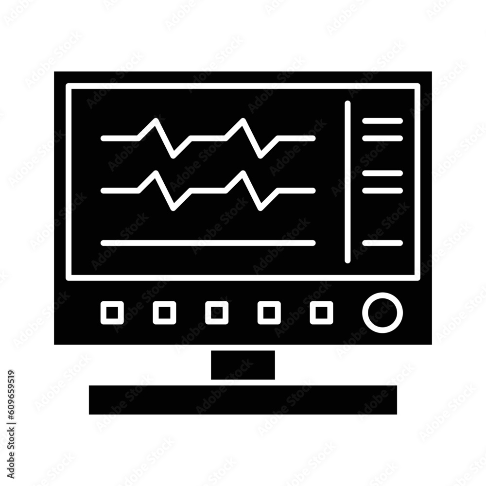 Solid EKG Monitor design vector icon design vector line icon svg Solid EKG Monitor design vector icon design vector line icon svg