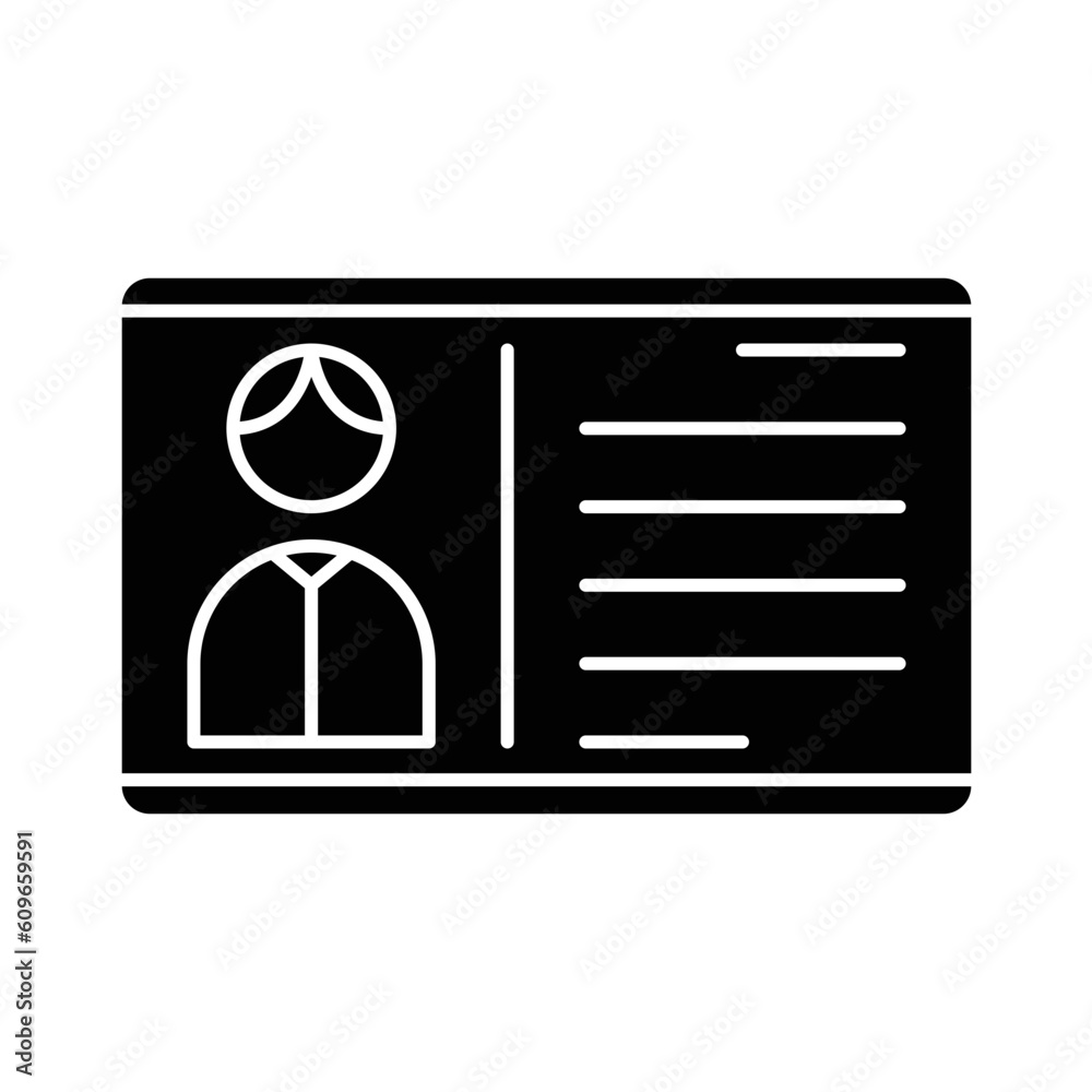 Solid ID Card design vector icon design vector line icon svg Solid ID Card design vector icon design vector line icon svg