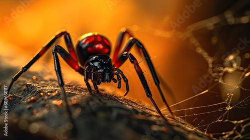 black widow spider created with Generative AI technology © Robert Herhold